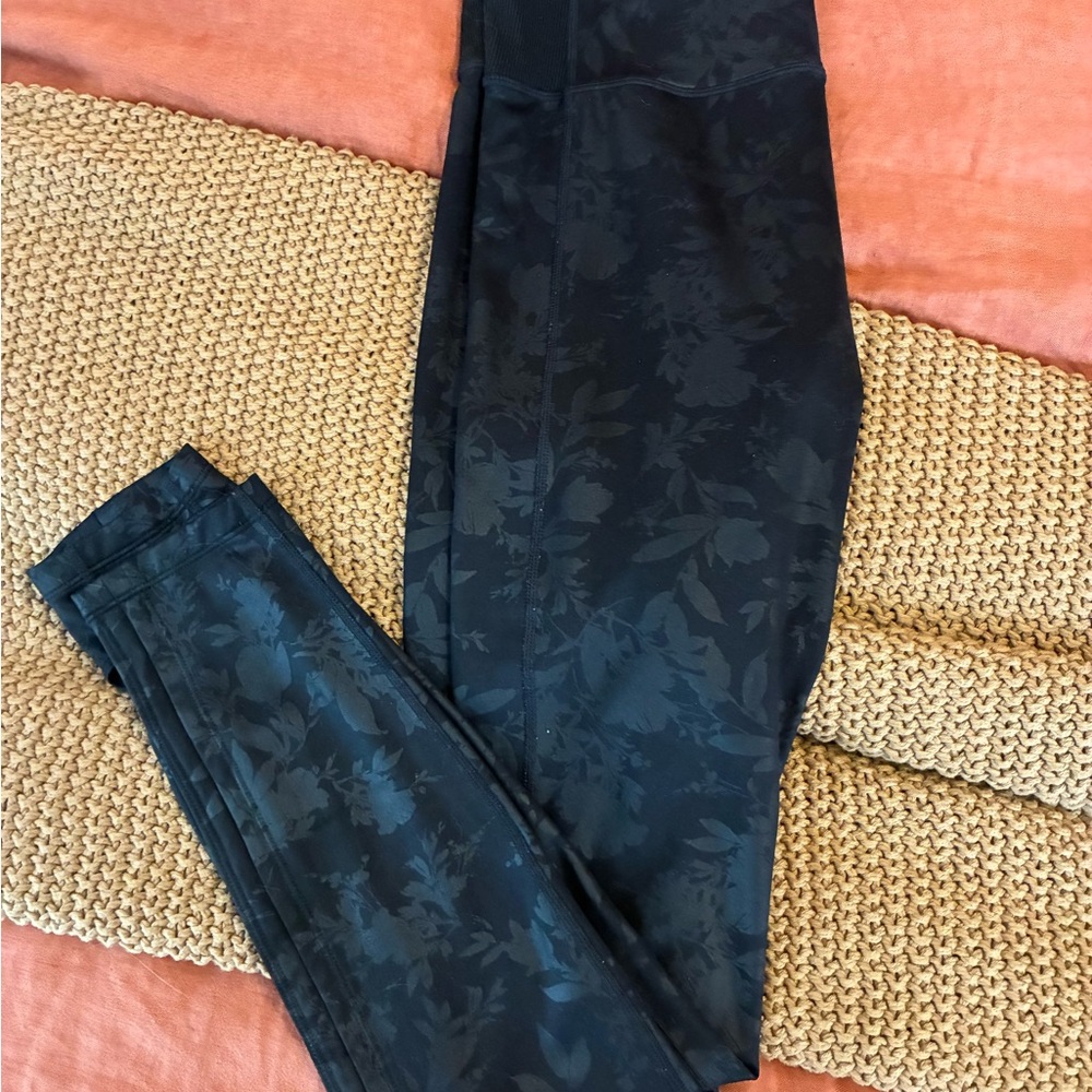 Athleta Black Floral Leggings